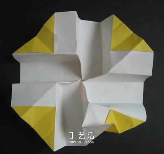 手工玫瑰花的折法图解 超详细折纸玫瑰步骤图 -  www.shouyihuo.com