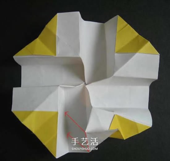 手工玫瑰花的折法图解 超详细折纸玫瑰步骤图 -  www.shouyihuo.com