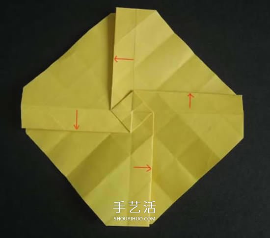 手工玫瑰花的折法图解 超详细折纸玫瑰步骤图 -  www.shouyihuo.com