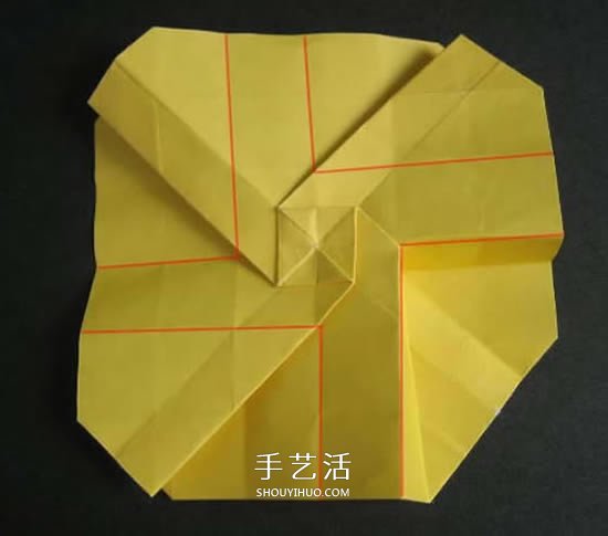 手工玫瑰花的折法图解 超详细折纸玫瑰步骤图 -  www.shouyihuo.com