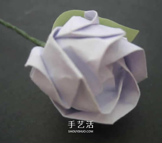 手工玫瑰花的折法图解 超详细折纸玫瑰步骤图 -  www.shouyihuo.com
