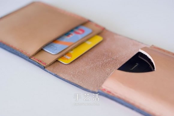 带卡包功能手机套DIY 自制皮革卡包手机套教程 -  www.shouyihuo.com