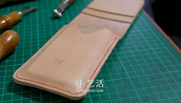 带卡包功能手机套DIY 自制皮革卡包手机套教程 -  www.shouyihuo.com