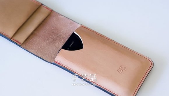 带卡包功能手机套DIY 自制皮革卡包手机套教程 -  www.shouyihuo.com