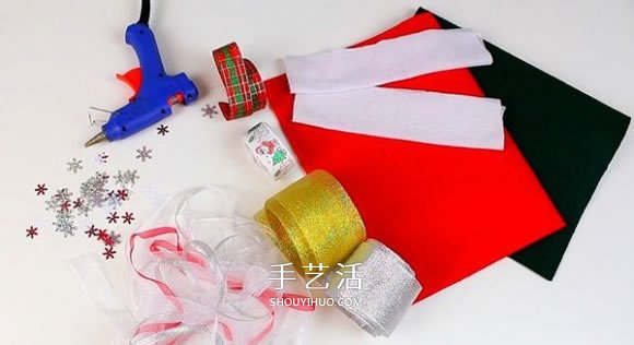 不织布圣诞袜制作方法 手工布艺圣诞袜子DIY -  www.shouyihuo.com