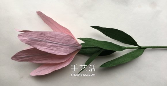 手工百合花制作方法 简单纸百合花的折法图解 -  www.shouyihuo.com