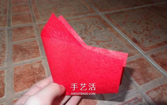 卷心玫瑰花的折法图解 卷心玫瑰折纸教程详细 -  www.shouyihuo.com