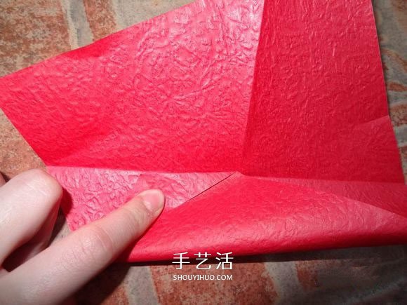 卷心玫瑰花的折法图解 卷心玫瑰折纸教程详细 -  www.shouyihuo.com