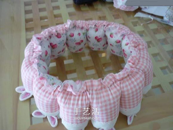 不织布可爱篮子DIY 自制圆形布艺篮子的方法 -  www.shouyihuo.com