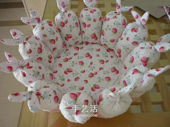 不织布可爱篮子DIY 自制圆形布艺篮子的方法 -  www.shouyihuo.com