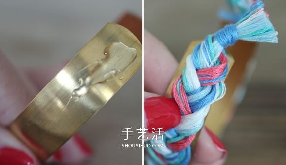 三股绳手链的编法图解 DIY制作成漂亮的手镯 -  www.shouyihuo.com