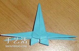 X翼战斗机折纸方法 怎么折X翼战斗机图解 -  www.shouyihuo.com