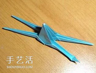 X翼战斗机折纸方法 怎么折X翼战斗机图解 -  www.shouyihuo.com