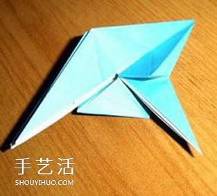 X翼战斗机折纸方法 怎么折X翼战斗机图解 -  www.shouyihuo.com