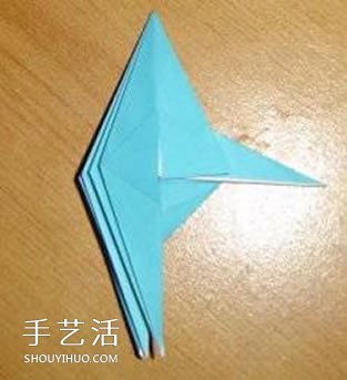 X翼战斗机折纸方法 怎么折X翼战斗机图解 -  www.shouyihuo.com