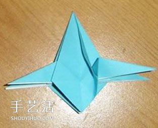 X翼战斗机折纸方法 怎么折X翼战斗机图解 -  www.shouyihuo.com