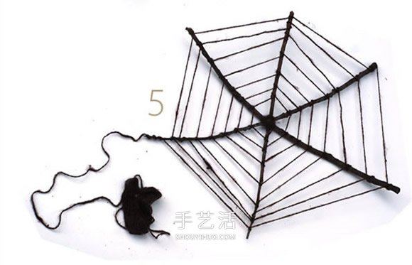 万圣节道具制作图解 儿童简单蜘蛛网手工制作 -  www.shouyihuo.com