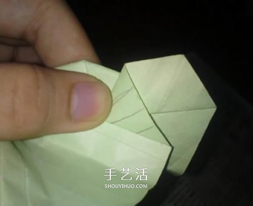美丽又复杂玫瑰花折纸 NS玫瑰折纸实拍图解 -  www.shouyihuo.com