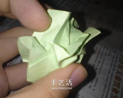 美丽又复杂玫瑰花折纸 NS玫瑰折纸实拍图解 -  www.shouyihuo.com