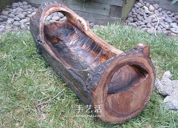 原木树桩制作山水盆景 自制树桩山水盆景方法 -  www.shouyihuo.com