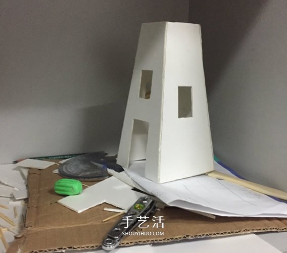 荷兰风车模型制作方法 PVC板做荷兰风车的教程 -  www.shouyihuo.com