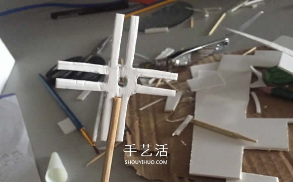 荷兰风车模型制作方法 PVC板做荷兰风车的教程 -  www.shouyihuo.com