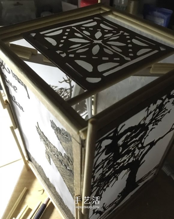 废物利用手工灯饰制作 文艺范灯罩DIY图解教程 -  www.shouyihuo.com