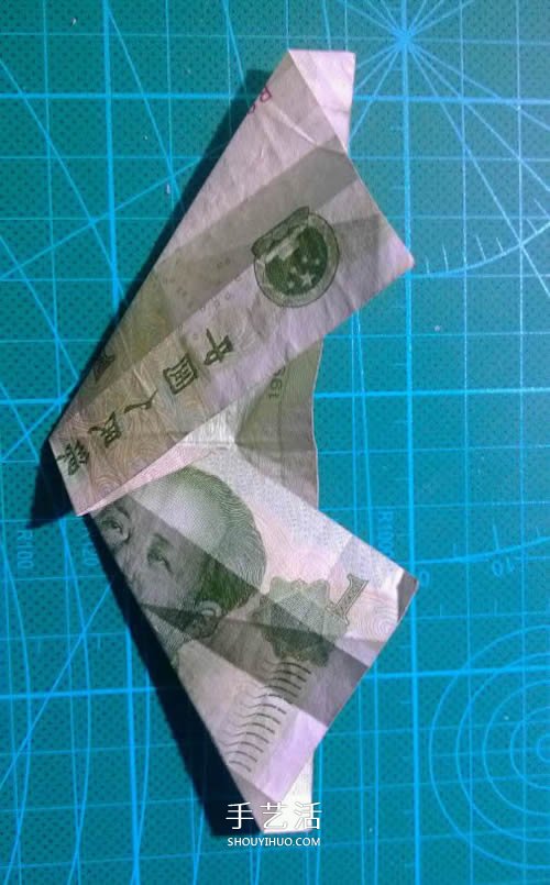 六角徽章的折法图解 一元纸币折纸六角徽章 -  www.shouyihuo.com
