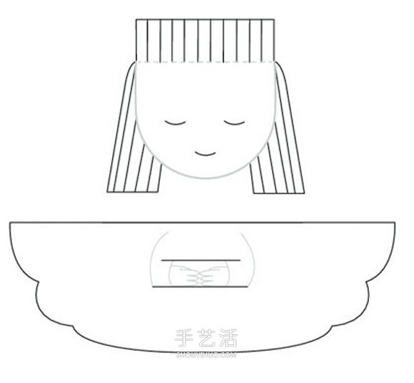 怎么剪纸制作天使挂饰 小天使的做法图解教程 -  www.shouyihuo.com