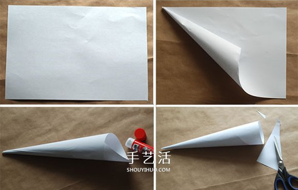 怎么剪纸制作天使挂饰 小天使的做法图解教程 -  www.shouyihuo.com