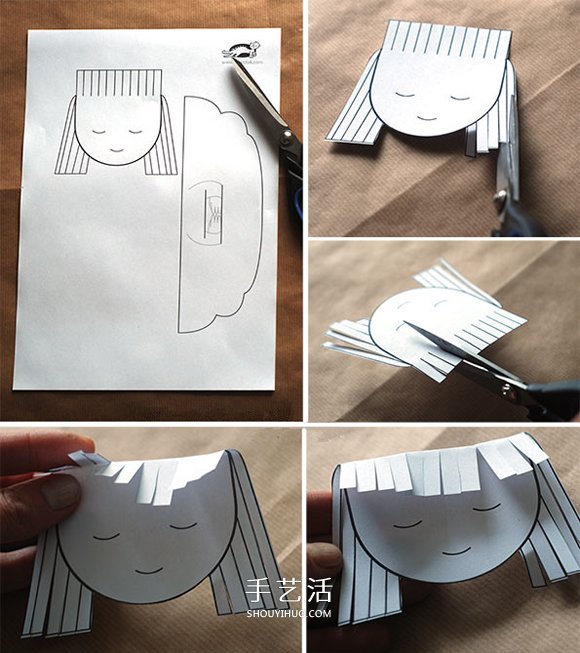 怎么剪纸制作天使挂饰 小天使的做法图解教程 -  www.shouyihuo.com