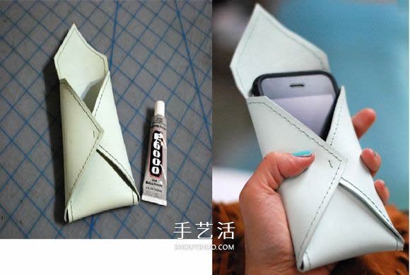 自制皮革手机套的方法 简单皮革做手机套图解 -  www.shouyihuo.com