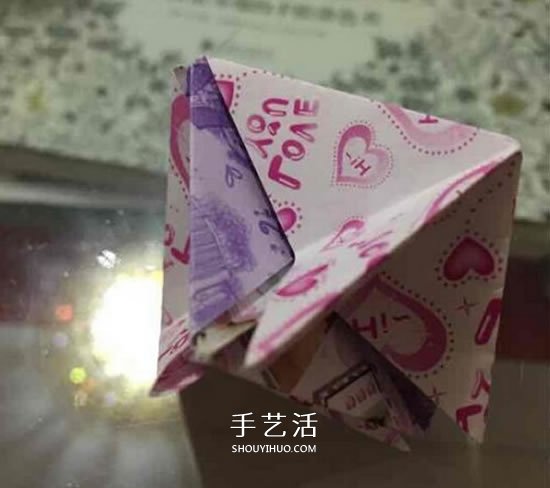 纸陀螺怎么折叠图解 会转的折纸陀螺折法 -  www.shouyihuo.com