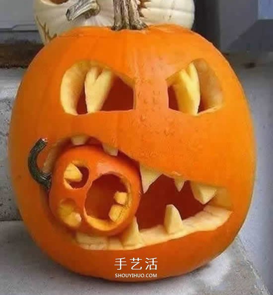 万圣节南瓜灯DIY制作 自制万圣节南瓜灯的方法 -  www.shouyihuo.com