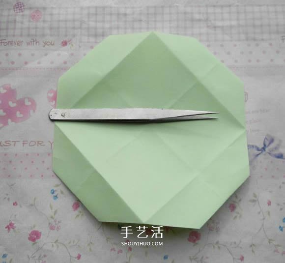 钻石玫瑰的折法图解 怎么折钻石玫瑰的教程 -  www.shouyihuo.com