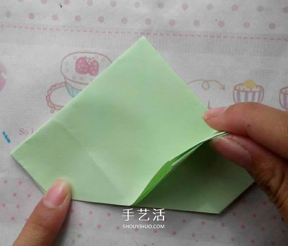 钻石玫瑰的折法图解 怎么折钻石玫瑰的教程 -  www.shouyihuo.com