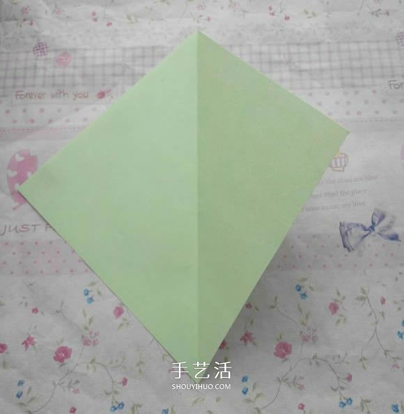 钻石玫瑰的折法图解 怎么折钻石玫瑰的教程 -  www.shouyihuo.com