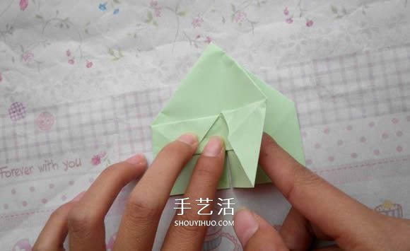 钻石玫瑰的折法图解 怎么折钻石玫瑰的教程 -  www.shouyihuo.com