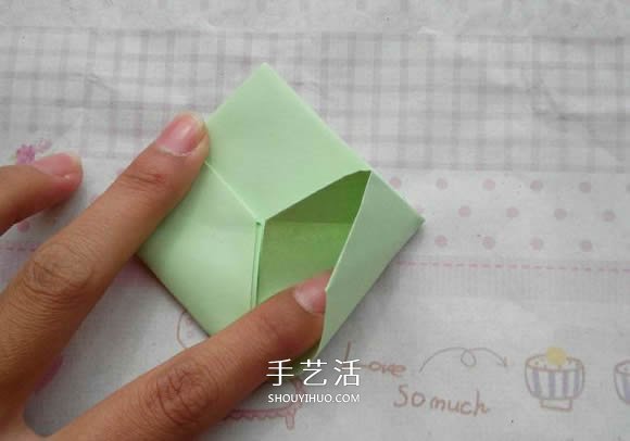钻石玫瑰的折法图解 怎么折钻石玫瑰的教程 -  www.shouyihuo.com