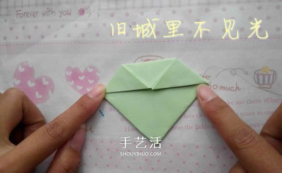 钻石玫瑰的折法图解 怎么折钻石玫瑰的教程 -  www.shouyihuo.com