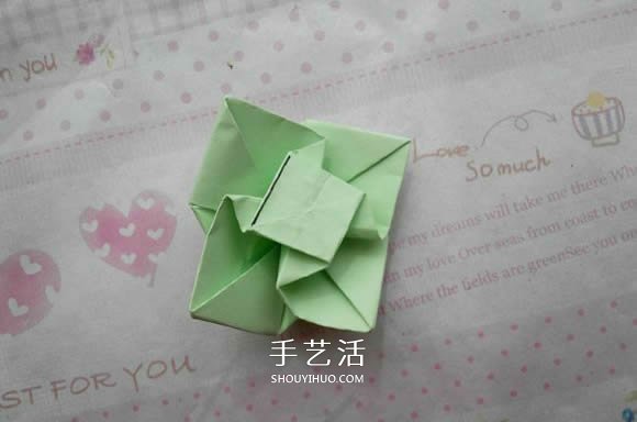 钻石玫瑰的折法图解 怎么折钻石玫瑰的教程 -  www.shouyihuo.com