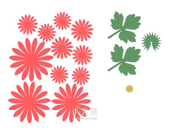 非洲菊的手工制作图解 卡纸做非洲菊的方法 -  www.shouyihuo.com