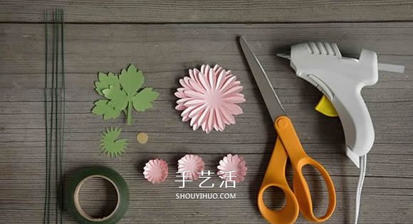 非洲菊的手工制作图解 卡纸做非洲菊的方法 -  www.shouyihuo.com