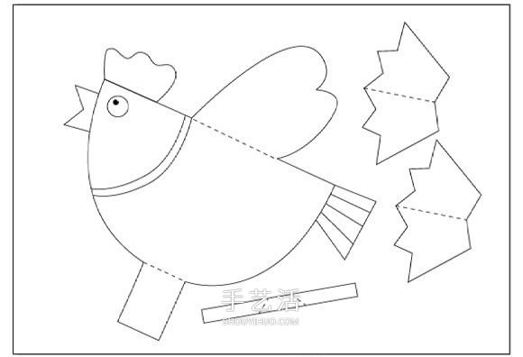 幼儿剪纸制作小鸡挂饰 卡纸做小鸡挂饰的方法 -  www.shouyihuo.com