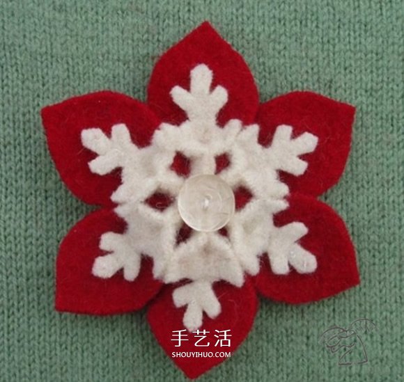 18种不织布雪花图片 手工布艺制作雪花大全 -  www.shouyihuo.com