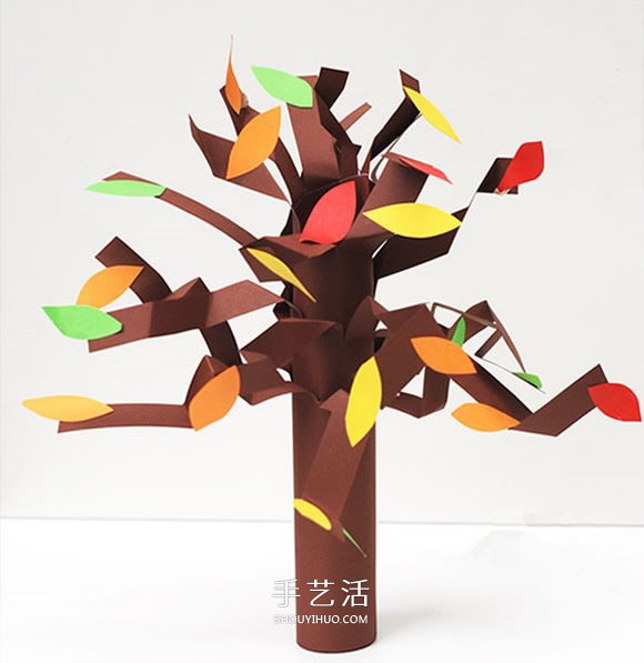 幼儿园大树手工制作 简单立体大树的做法教程 -  www.shouyihuo.com