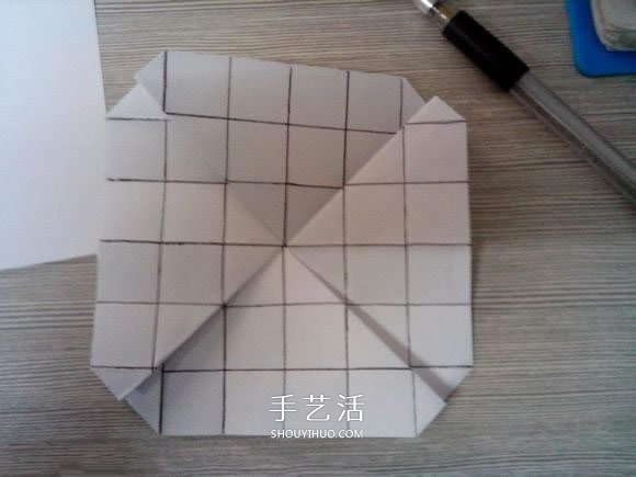 八瓣川崎玫瑰折法图解 折纸八瓣川崎玫瑰花 -  www.shouyihuo.com