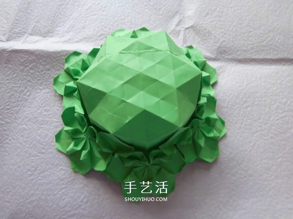 漂亮草帽子的折法图解 折纸花草帽的方法步骤 -  www.shouyihuo.com