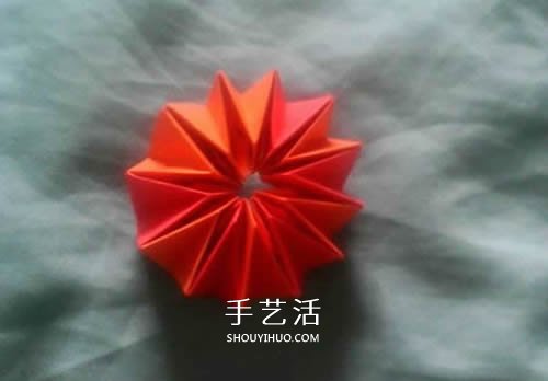 手工纸烟花的折法图解 折纸烟花的方法步骤图 -  www.shouyihuo.com