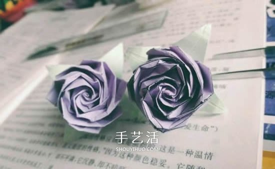 贝利尔玫瑰的折法图解 怎么折纸贝利尔玫瑰 -  www.shouyihuo.com